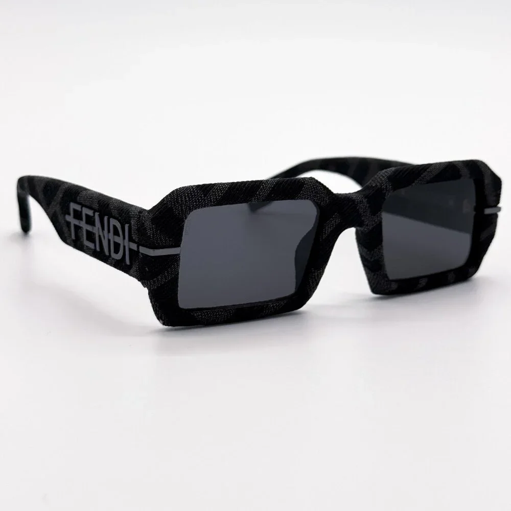 NEW FENDI FE40074U 05A BLACK GREY MONOGRAM UNISEX SUNGLASSES FENDI